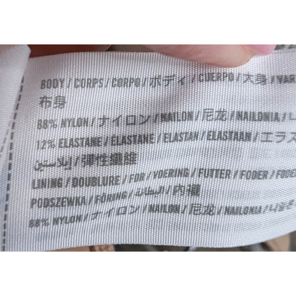 Abercrombie & Fitch Soft AF Tan Square Neck Long Sleeve Bodysuit SML Balletcore - Picture 6 of 7